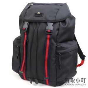 Gucci Techno Canvas Backpack Black Web Metal Cat Head